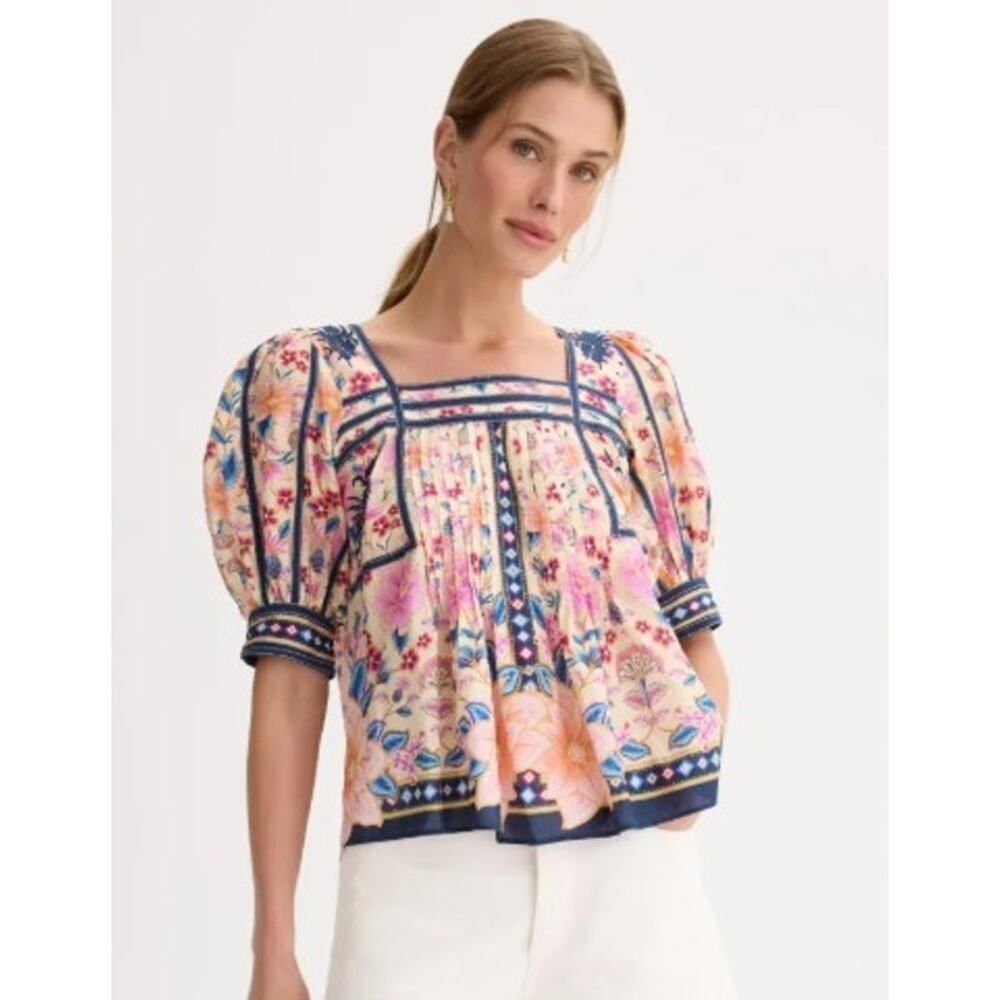 Farm Rio Superbloom Tapestry Blouse Top Sz. XS